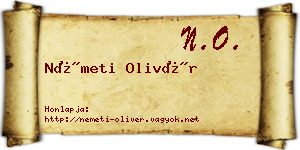 Németi Olivér névjegykártya