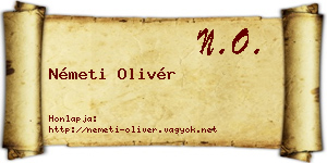 Németi Olivér névjegykártya